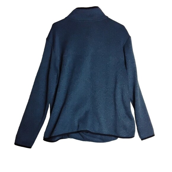 Eddie Bauer Sweatshirt Womans 2XL Pullover Blue Fleece Pullover  Henley 1/4 Snap - Picture 4 of 5